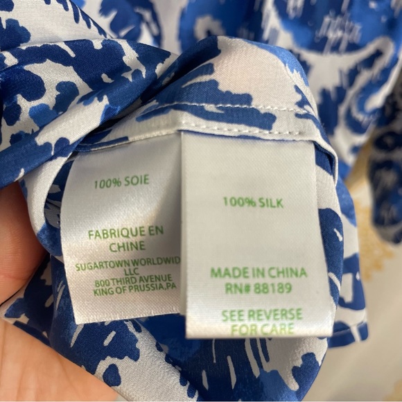 Lilly Pulitzer silk Elsa top small - Picture 7 of 9